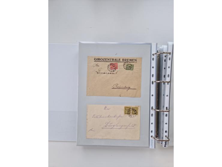 1920/23, umfangreiche Sammlung mit über 4600 Briefen, Karten und Ganzsachen. Dabei interessante Frankaturen, Blockeinheiten, 