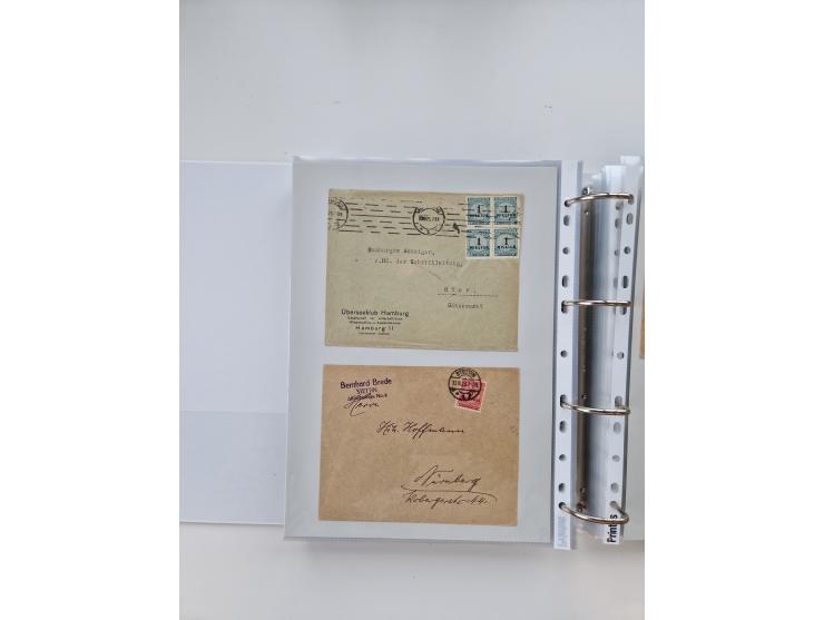 1920/23, umfangreiche Sammlung mit über 4600 Briefen, Karten und Ganzsachen. Dabei interessante Frankaturen, Blockeinheiten, 