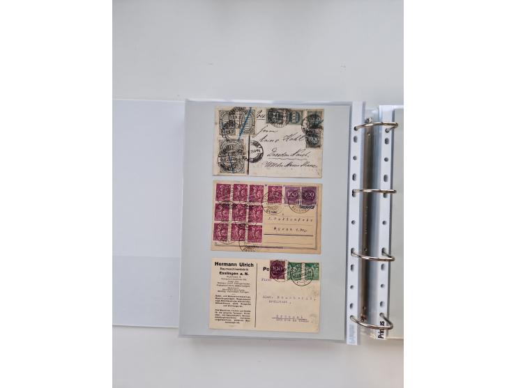 1920/23, umfangreiche Sammlung mit über 4600 Briefen, Karten und Ganzsachen. Dabei interessante Frankaturen, Blockeinheiten, 