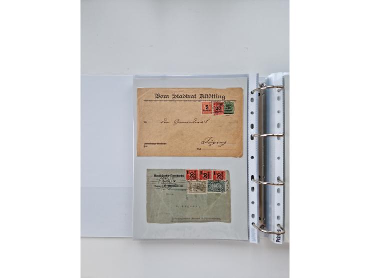 1920/23, umfangreiche Sammlung mit über 4600 Briefen, Karten und Ganzsachen. Dabei interessante Frankaturen, Blockeinheiten, 