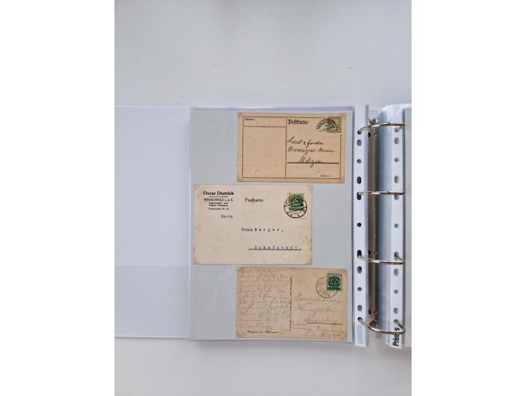 1920/23, umfangreiche Sammlung mit über 4600 Briefen, Karten und Ganzsachen. Dabei interessante Frankaturen, Blockeinheiten, 