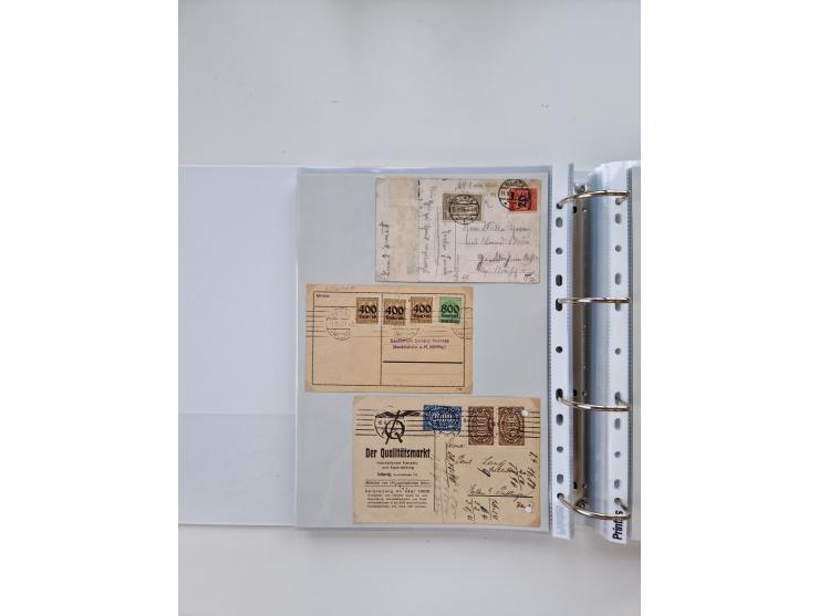 1920/23, umfangreiche Sammlung mit über 4600 Briefen, Karten und Ganzsachen. Dabei interessante Frankaturen, Blockeinheiten, 