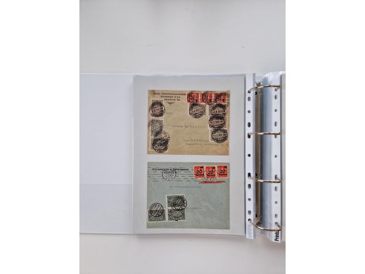 1920/23, umfangreiche Sammlung mit über 4600 Briefen, Karten und Ganzsachen. Dabei interessante Frankaturen, Blockeinheiten, 