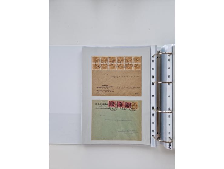 1920/23, umfangreiche Sammlung mit über 4600 Briefen, Karten und Ganzsachen. Dabei interessante Frankaturen, Blockeinheiten, 