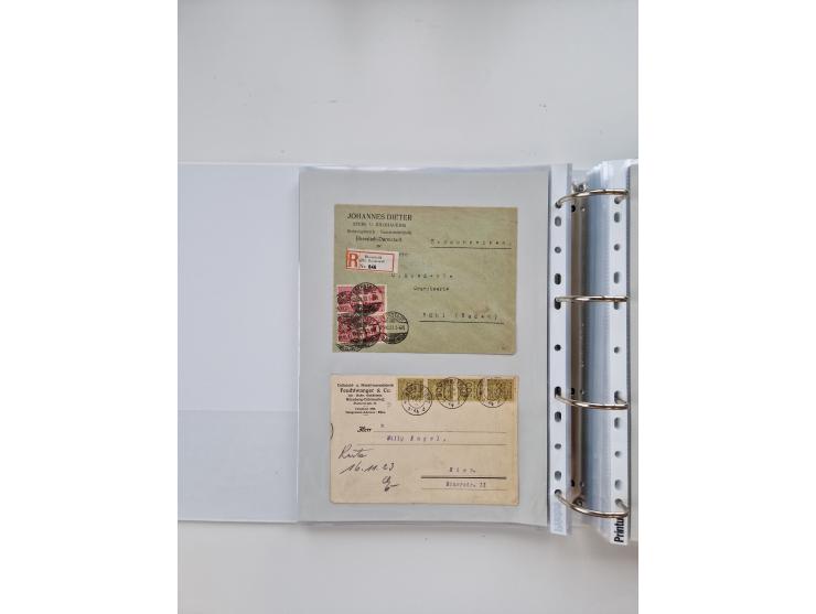 1920/23, umfangreiche Sammlung mit über 4600 Briefen, Karten und Ganzsachen. Dabei interessante Frankaturen, Blockeinheiten, 