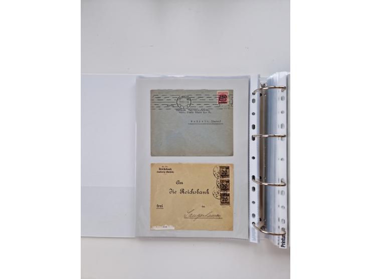 1920/23, umfangreiche Sammlung mit über 4600 Briefen, Karten und Ganzsachen. Dabei interessante Frankaturen, Blockeinheiten, 