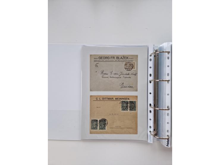 1920/23, umfangreiche Sammlung mit über 4600 Briefen, Karten und Ganzsachen. Dabei interessante Frankaturen, Blockeinheiten, 