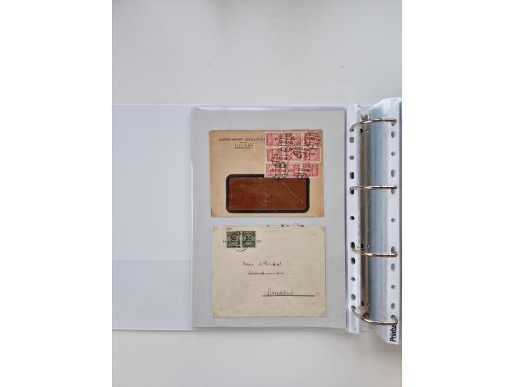 1920/23, umfangreiche Sammlung mit über 4600 Briefen, Karten und Ganzsachen. Dabei interessante Frankaturen, Blockeinheiten, 