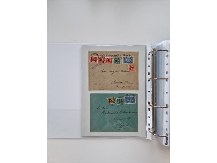 1920/23, umfangreiche Sammlung mit über 4600 Briefen, Karten und Ganzsachen. Dabei interessante Frankaturen, Blockeinheiten, 