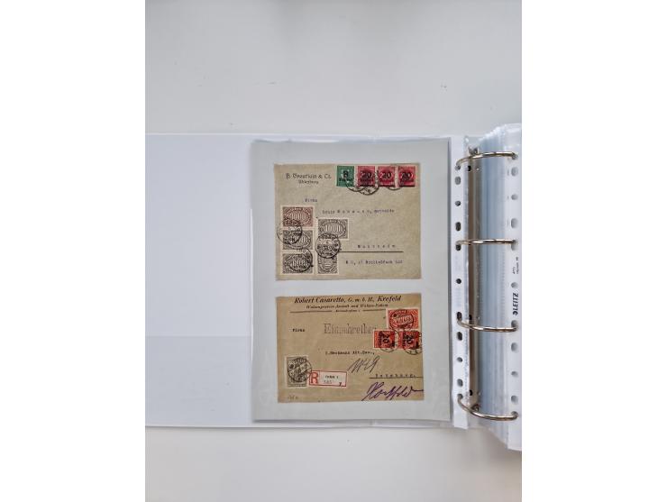 1920/23, umfangreiche Sammlung mit über 4600 Briefen, Karten und Ganzsachen. Dabei interessante Frankaturen, Blockeinheiten, 