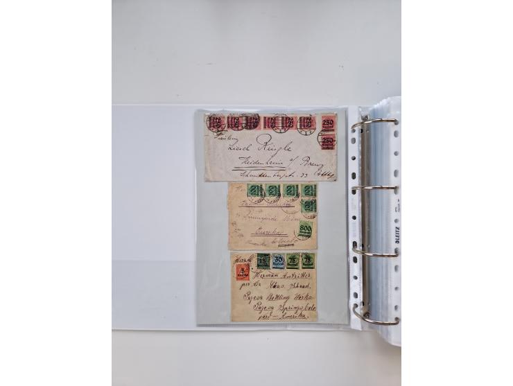 1920/23, umfangreiche Sammlung mit über 4600 Briefen, Karten und Ganzsachen. Dabei interessante Frankaturen, Blockeinheiten, 