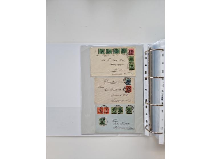 1920/23, umfangreiche Sammlung mit über 4600 Briefen, Karten und Ganzsachen. Dabei interessante Frankaturen, Blockeinheiten, 