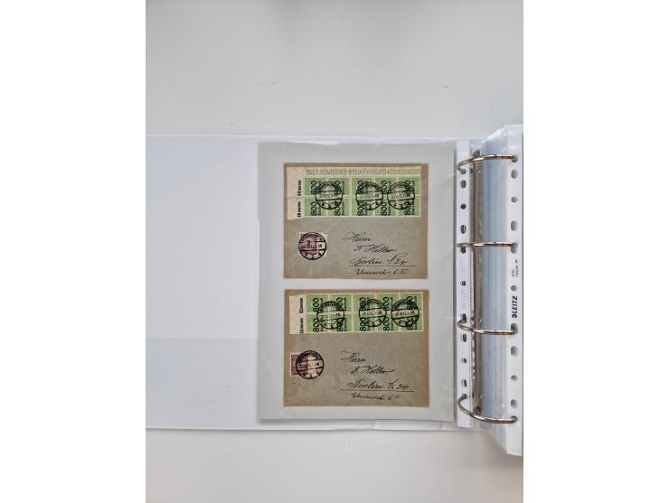 1920/23, umfangreiche Sammlung mit über 4600 Briefen, Karten und Ganzsachen. Dabei interessante Frankaturen, Blockeinheiten, 