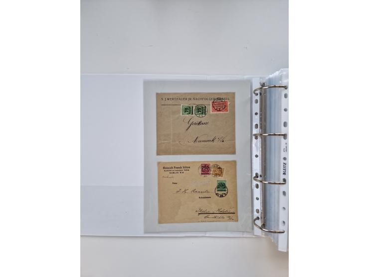 1920/23, umfangreiche Sammlung mit über 4600 Briefen, Karten und Ganzsachen. Dabei interessante Frankaturen, Blockeinheiten, 