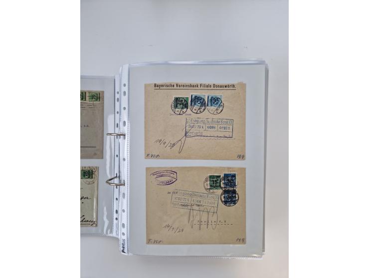 1920/23, umfangreiche Sammlung mit über 4600 Briefen, Karten und Ganzsachen. Dabei interessante Frankaturen, Blockeinheiten, 