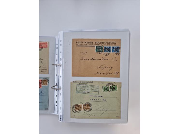 1920/23, umfangreiche Sammlung mit über 4600 Briefen, Karten und Ganzsachen. Dabei interessante Frankaturen, Blockeinheiten, 