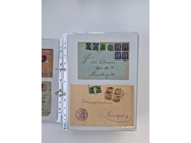 1920/23, umfangreiche Sammlung mit über 4600 Briefen, Karten und Ganzsachen. Dabei interessante Frankaturen, Blockeinheiten, 
