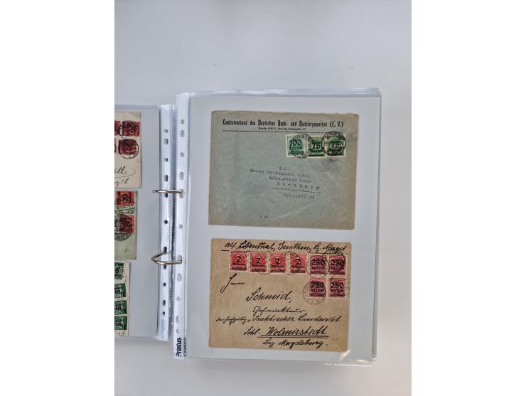 1920/23, umfangreiche Sammlung mit über 4600 Briefen, Karten und Ganzsachen. Dabei interessante Frankaturen, Blockeinheiten, 