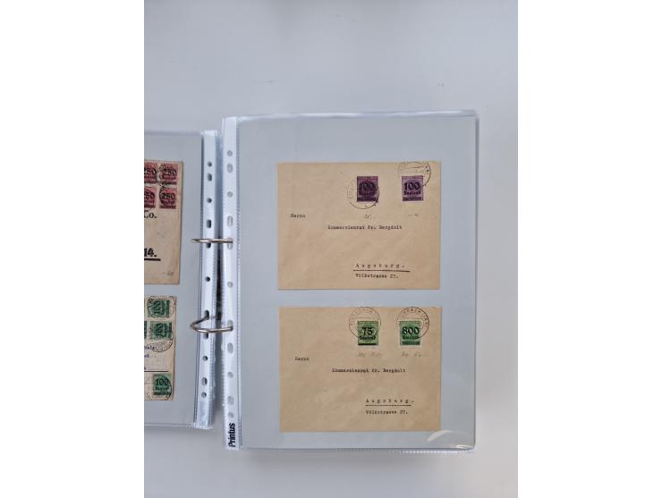 1920/23, umfangreiche Sammlung mit über 4600 Briefen, Karten und Ganzsachen. Dabei interessante Frankaturen, Blockeinheiten, 