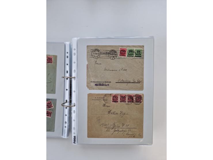1920/23, umfangreiche Sammlung mit über 4600 Briefen, Karten und Ganzsachen. Dabei interessante Frankaturen, Blockeinheiten, 