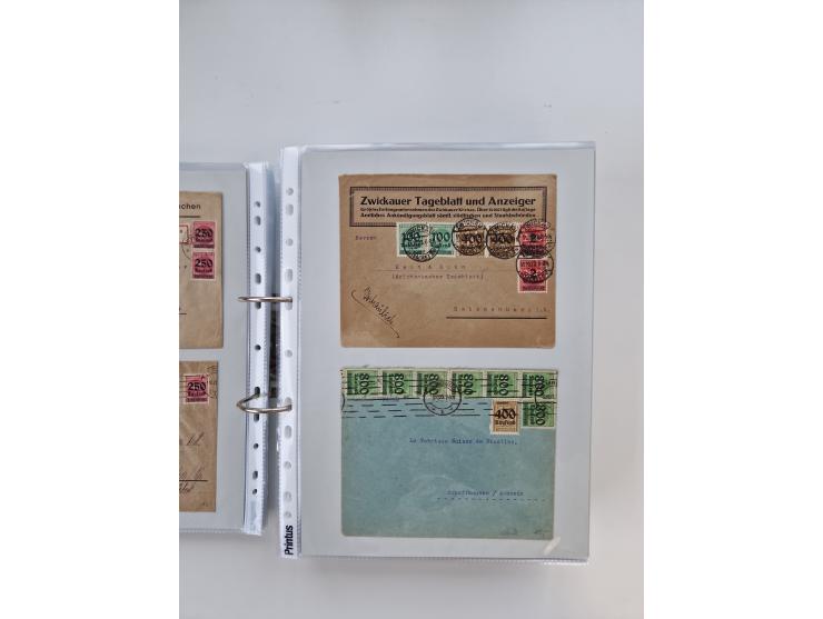 1920/23, umfangreiche Sammlung mit über 4600 Briefen, Karten und Ganzsachen. Dabei interessante Frankaturen, Blockeinheiten, 