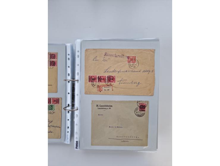 1920/23, umfangreiche Sammlung mit über 4600 Briefen, Karten und Ganzsachen. Dabei interessante Frankaturen, Blockeinheiten, 