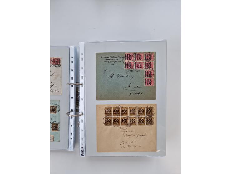1920/23, umfangreiche Sammlung mit über 4600 Briefen, Karten und Ganzsachen. Dabei interessante Frankaturen, Blockeinheiten, 