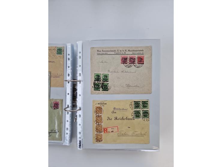 1920/23, umfangreiche Sammlung mit über 4600 Briefen, Karten und Ganzsachen. Dabei interessante Frankaturen, Blockeinheiten, 