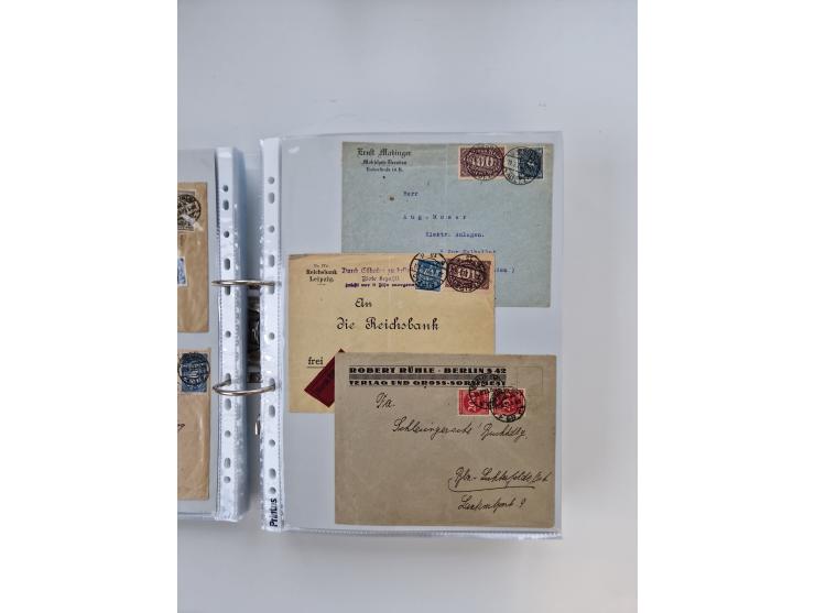 1920/23, umfangreiche Sammlung mit über 4600 Briefen, Karten und Ganzsachen. Dabei interessante Frankaturen, Blockeinheiten, 