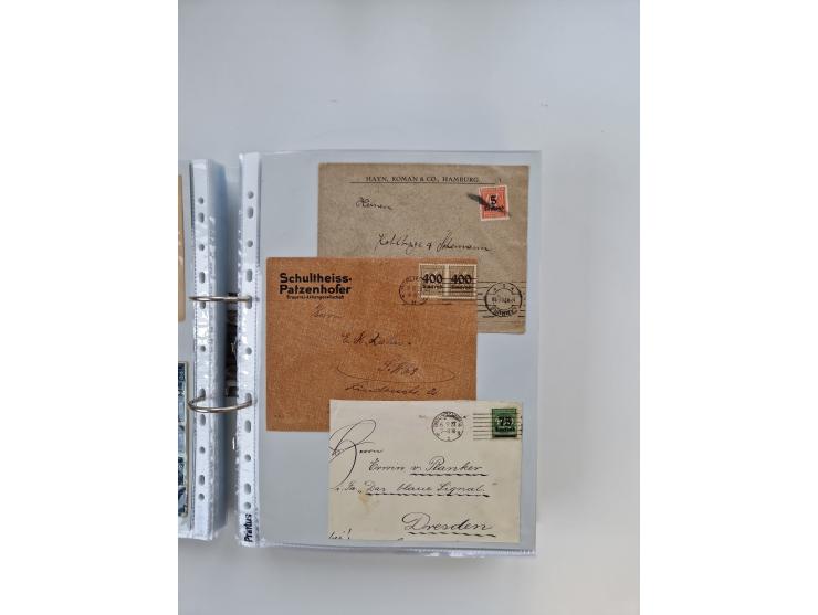 1920/23, umfangreiche Sammlung mit über 4600 Briefen, Karten und Ganzsachen. Dabei interessante Frankaturen, Blockeinheiten, 