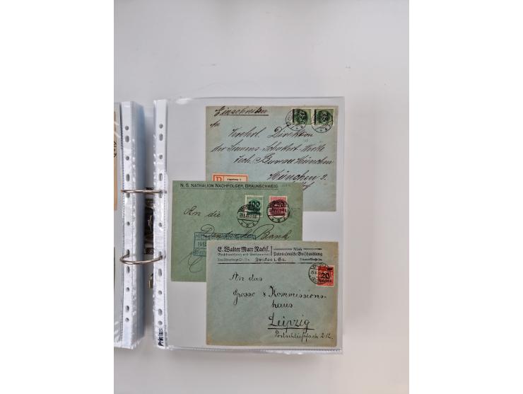 1920/23, umfangreiche Sammlung mit über 4600 Briefen, Karten und Ganzsachen. Dabei interessante Frankaturen, Blockeinheiten, 