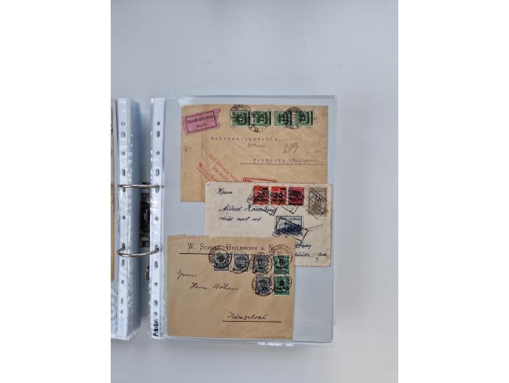 1920/23, umfangreiche Sammlung mit über 4600 Briefen, Karten und Ganzsachen. Dabei interessante Frankaturen, Blockeinheiten, 