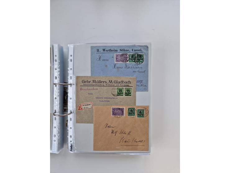 1920/23, umfangreiche Sammlung mit über 4600 Briefen, Karten und Ganzsachen. Dabei interessante Frankaturen, Blockeinheiten, 