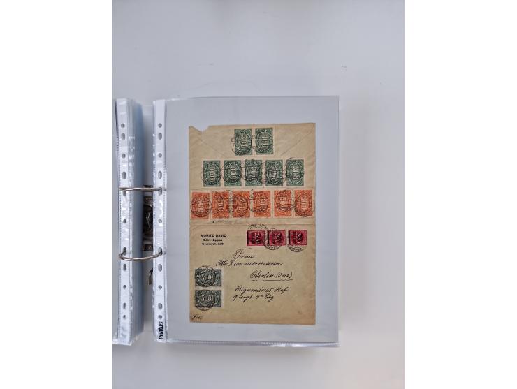1920/23, umfangreiche Sammlung mit über 4600 Briefen, Karten und Ganzsachen. Dabei interessante Frankaturen, Blockeinheiten, 
