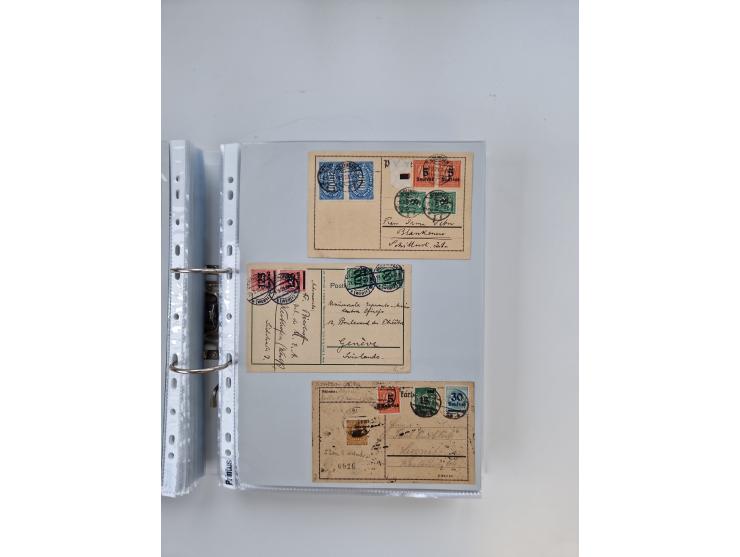 1920/23, umfangreiche Sammlung mit über 4600 Briefen, Karten und Ganzsachen. Dabei interessante Frankaturen, Blockeinheiten, 
