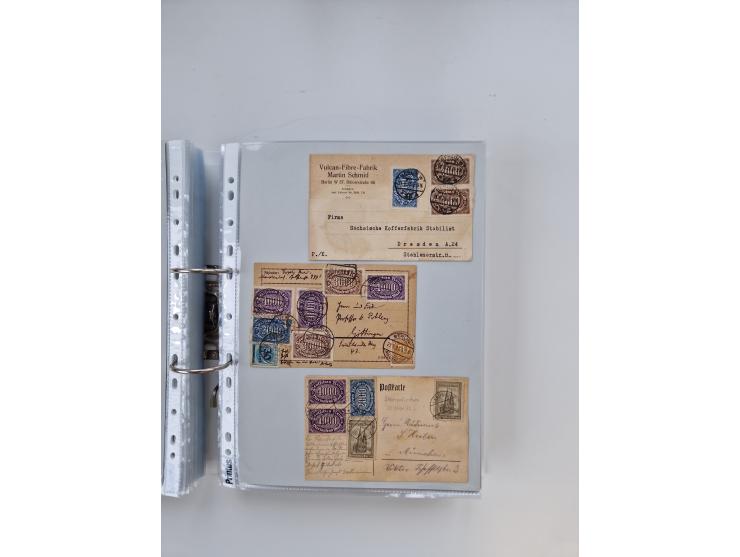 1920/23, umfangreiche Sammlung mit über 4600 Briefen, Karten und Ganzsachen. Dabei interessante Frankaturen, Blockeinheiten, 