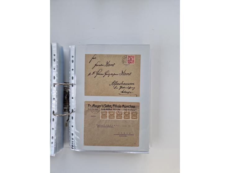 1920/23, umfangreiche Sammlung mit über 4600 Briefen, Karten und Ganzsachen. Dabei interessante Frankaturen, Blockeinheiten, 