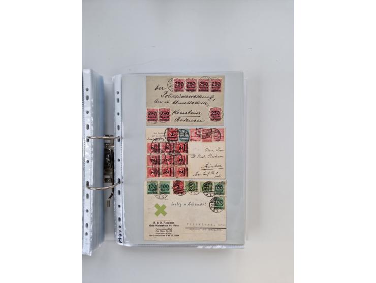 1920/23, umfangreiche Sammlung mit über 4600 Briefen, Karten und Ganzsachen. Dabei interessante Frankaturen, Blockeinheiten, 