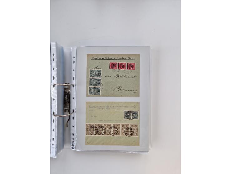 1920/23, umfangreiche Sammlung mit über 4600 Briefen, Karten und Ganzsachen. Dabei interessante Frankaturen, Blockeinheiten, 