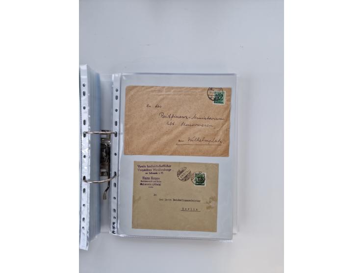 1920/23, umfangreiche Sammlung mit über 4600 Briefen, Karten und Ganzsachen. Dabei interessante Frankaturen, Blockeinheiten, 