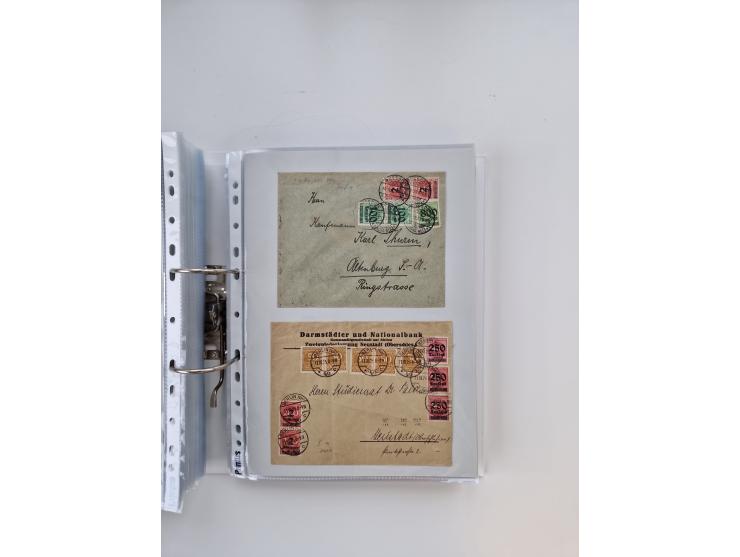 1920/23, umfangreiche Sammlung mit über 4600 Briefen, Karten und Ganzsachen. Dabei interessante Frankaturen, Blockeinheiten, 