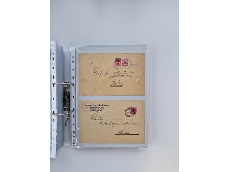 1920/23, umfangreiche Sammlung mit über 4600 Briefen, Karten und Ganzsachen. Dabei interessante Frankaturen, Blockeinheiten, 