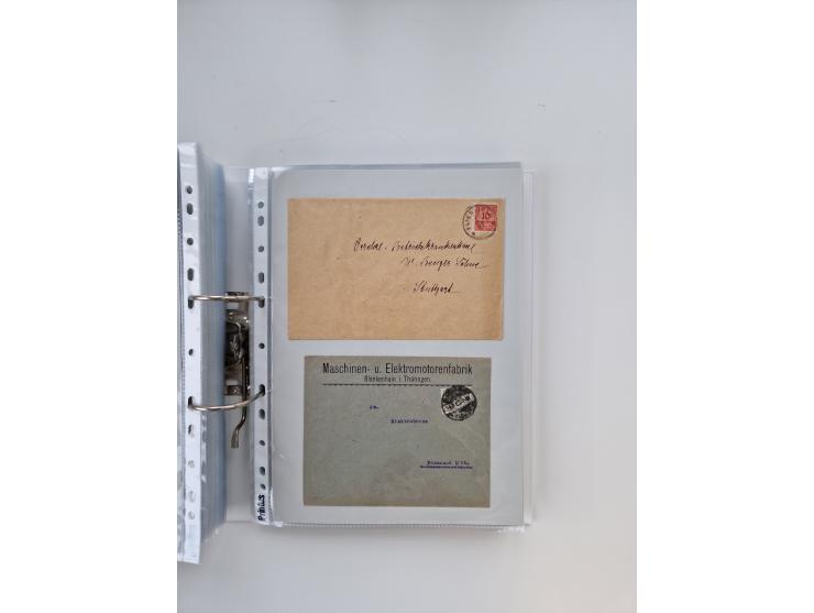 1920/23, umfangreiche Sammlung mit über 4600 Briefen, Karten und Ganzsachen. Dabei interessante Frankaturen, Blockeinheiten, 