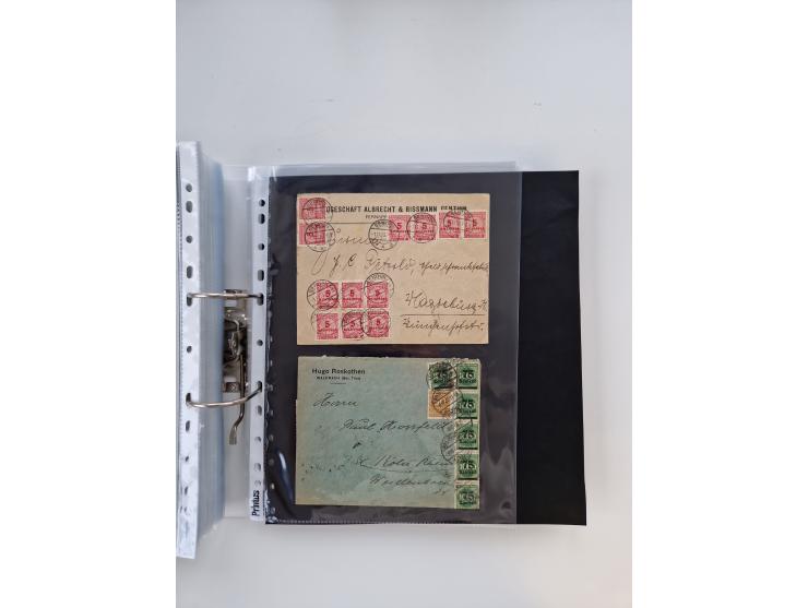 1920/23, umfangreiche Sammlung mit über 4600 Briefen, Karten und Ganzsachen. Dabei interessante Frankaturen, Blockeinheiten, 