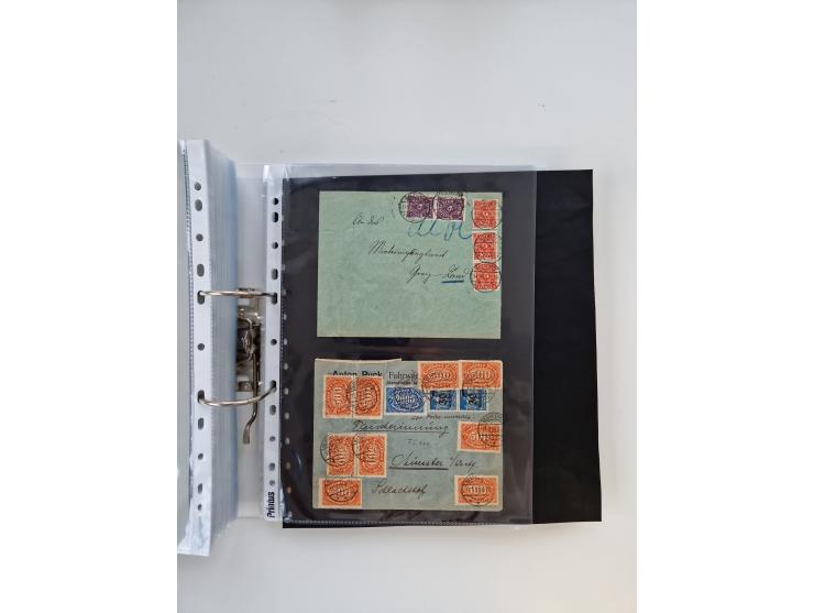 1920/23, umfangreiche Sammlung mit über 4600 Briefen, Karten und Ganzsachen. Dabei interessante Frankaturen, Blockeinheiten, 