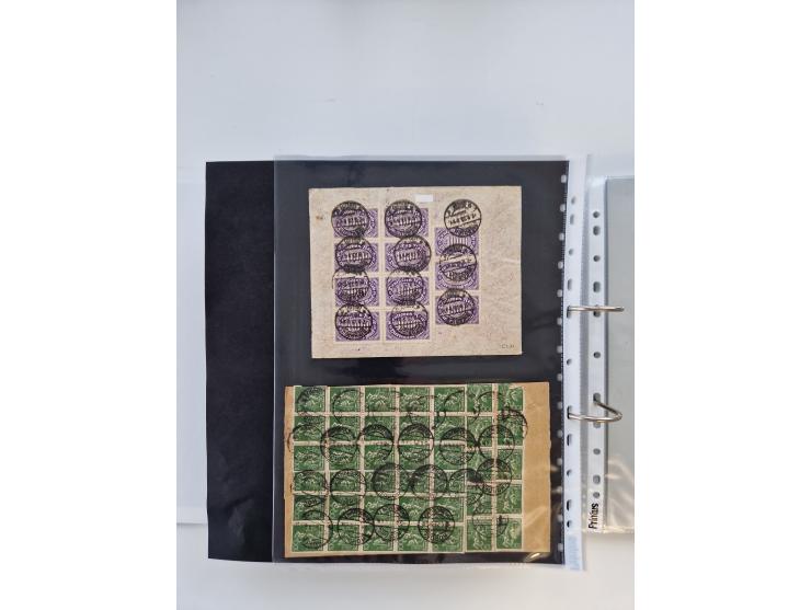 1920/23, umfangreiche Sammlung mit über 4600 Briefen, Karten und Ganzsachen. Dabei interessante Frankaturen, Blockeinheiten, 