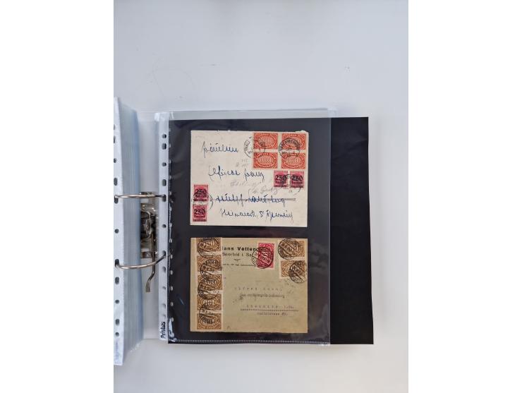 1920/23, umfangreiche Sammlung mit über 4600 Briefen, Karten und Ganzsachen. Dabei interessante Frankaturen, Blockeinheiten, 