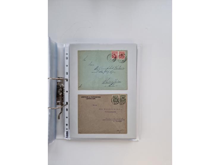 1920/23, umfangreiche Sammlung mit über 4600 Briefen, Karten und Ganzsachen. Dabei interessante Frankaturen, Blockeinheiten, 