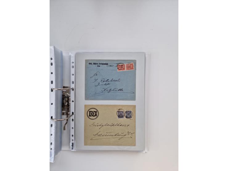 1920/23, umfangreiche Sammlung mit über 4600 Briefen, Karten und Ganzsachen. Dabei interessante Frankaturen, Blockeinheiten, 