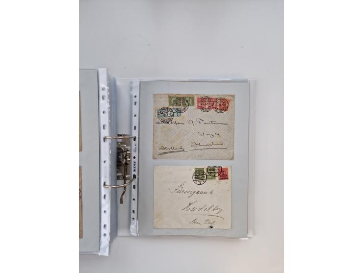 1920/23, umfangreiche Sammlung mit über 4600 Briefen, Karten und Ganzsachen. Dabei interessante Frankaturen, Blockeinheiten, 
